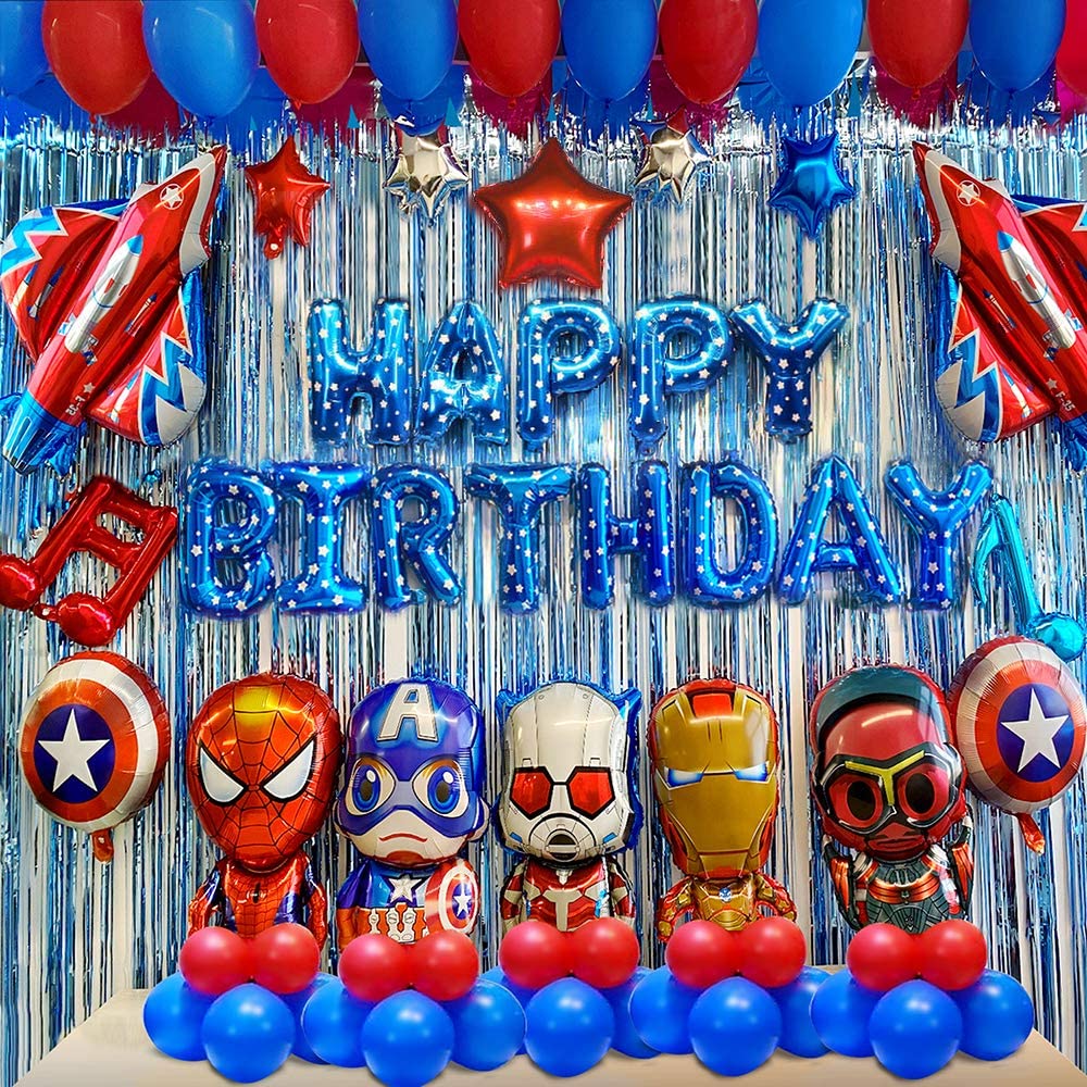 6Pcs Avenger Theme Foil Balloons 18″ for Avenger Balloons Or Avenger Theme Birthday Decoration Items for Kids