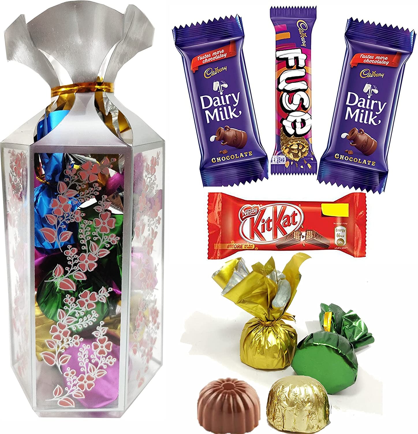 Birthday Chocolate Hamper for Women | Chocolate Gift Combo Box for Girls, Wife, Sister,Girlfriend ,Boyfriend | Birthday Gift Handmade Chocolates with KitKat, Dairy Milk, Fuse