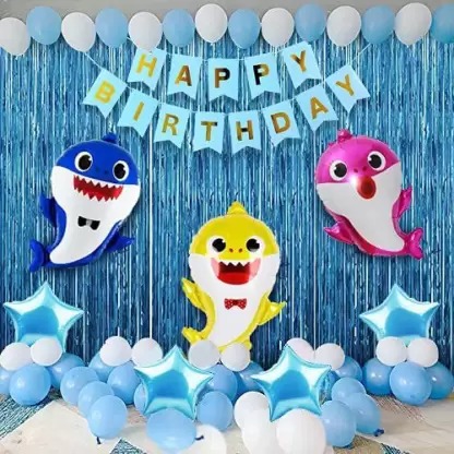Baby Shark Birthday Decorations Kit
