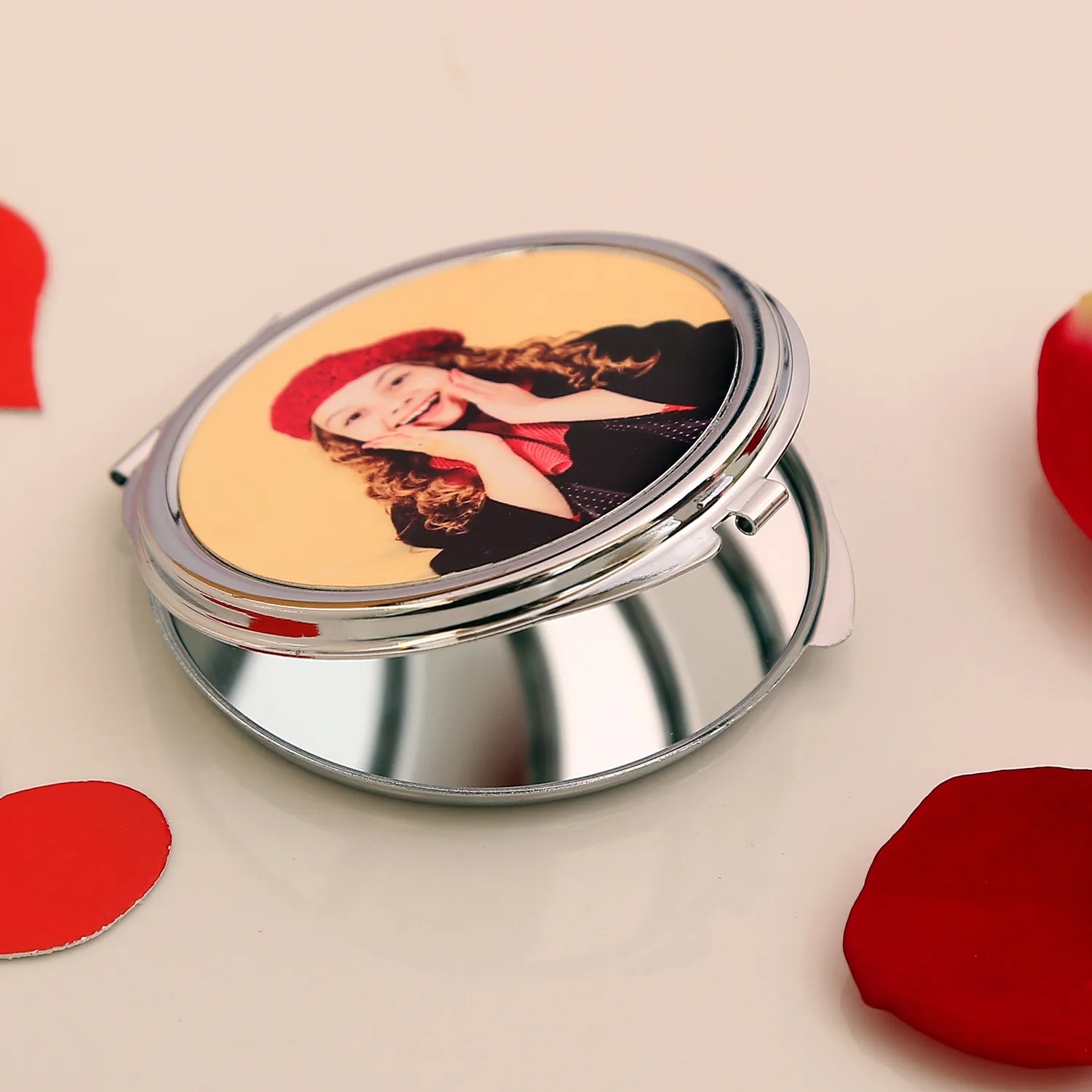 Personalised Photo Love Pocket Mirror