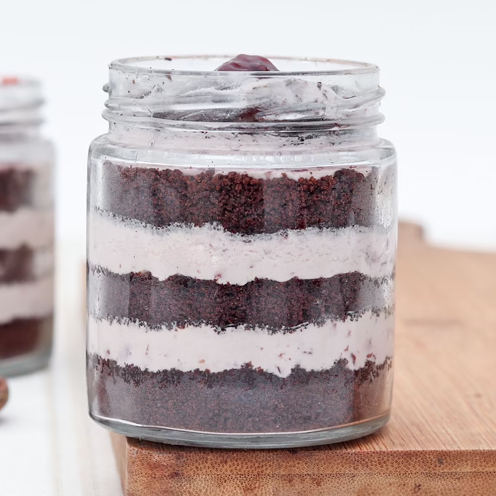  Two Black Forest Jar Cake