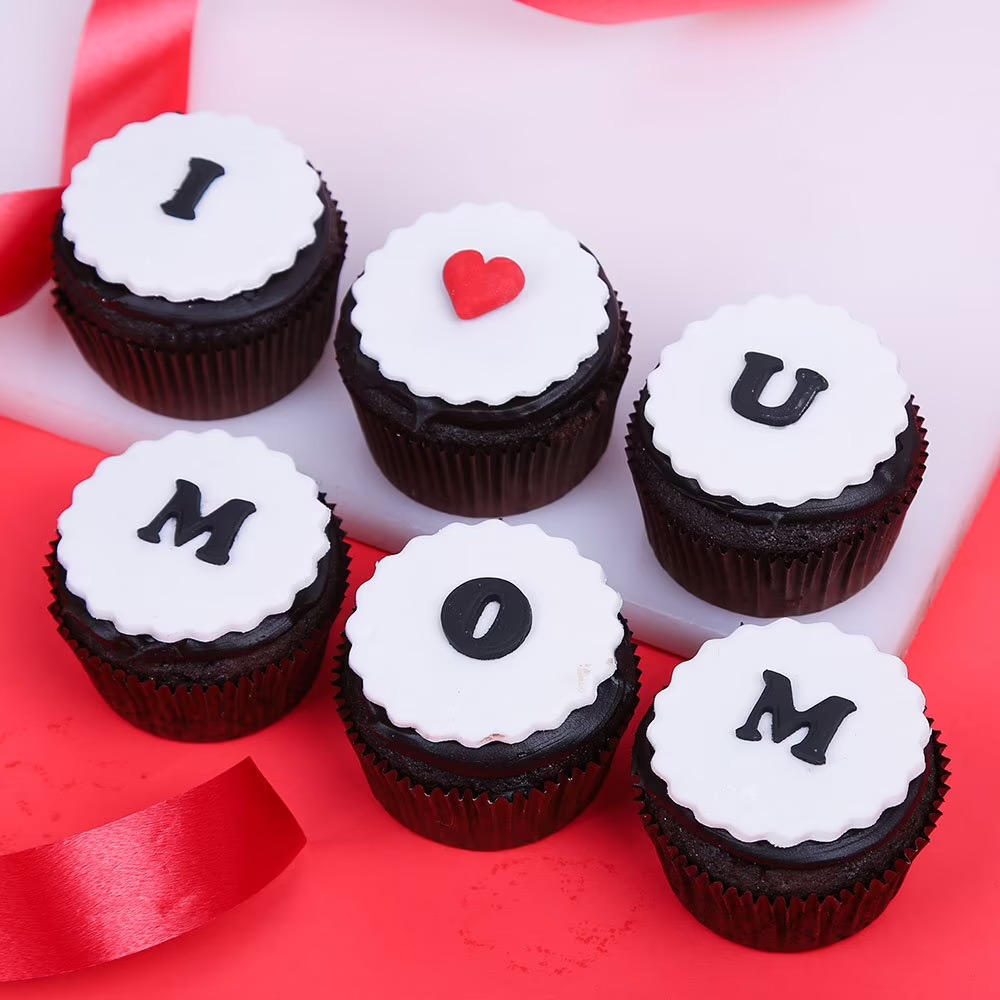  Set Of 6 Chocolate Cupcakes For Mom